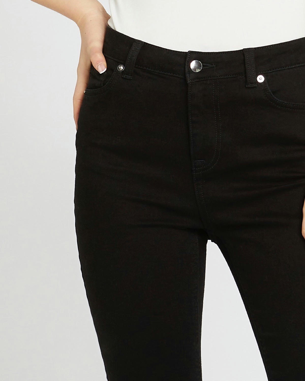 Mid Rise Slim Straight Jeans