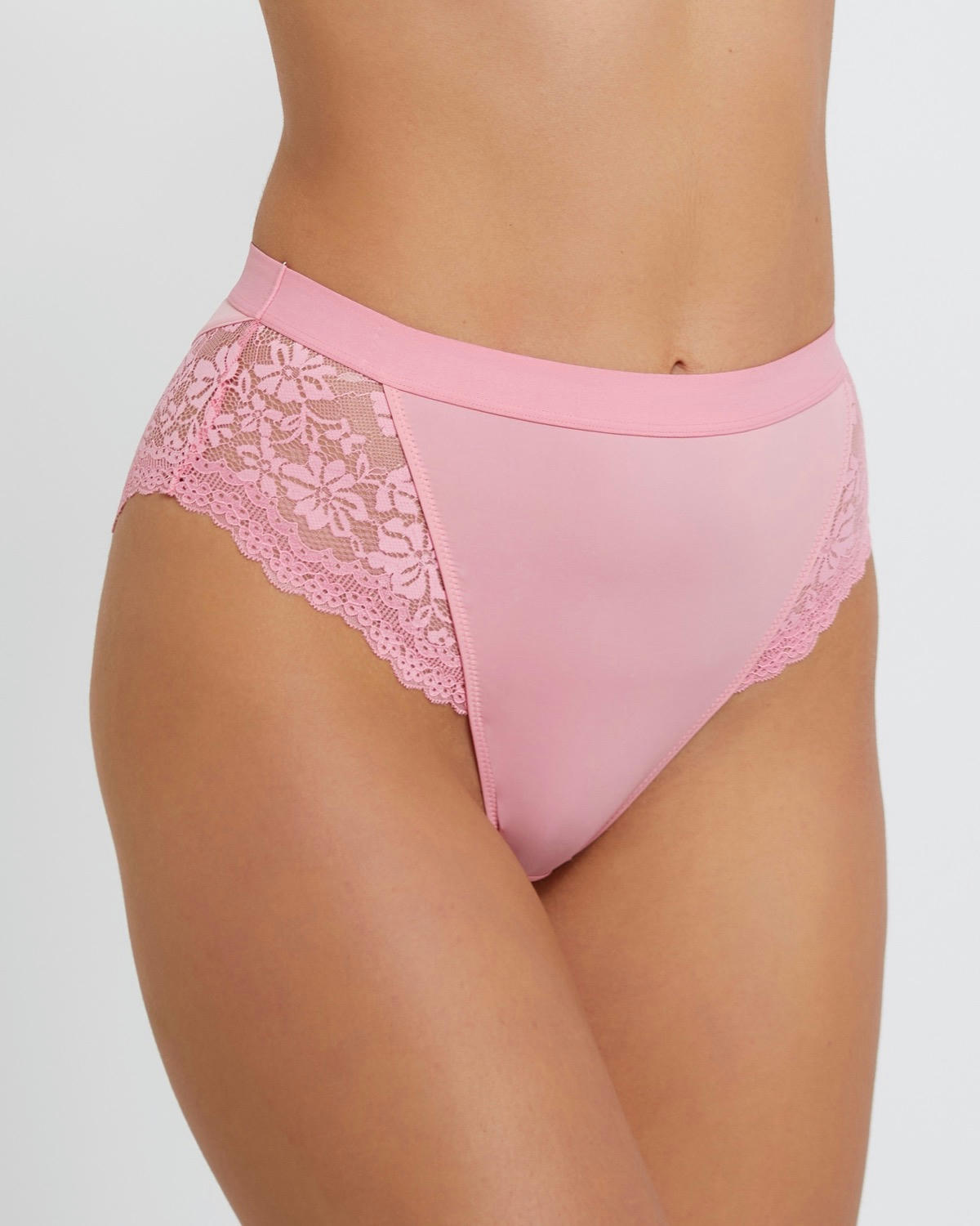 Lace Trim Midi Brief