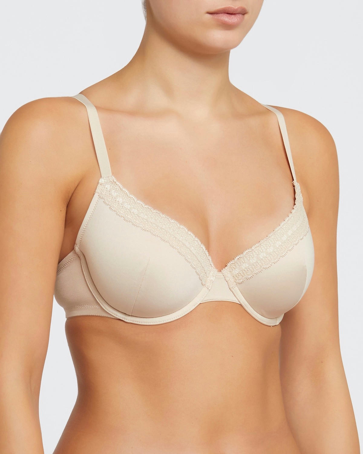 Lace Trim Underwired T-Shirt Bra - Pack Of 2