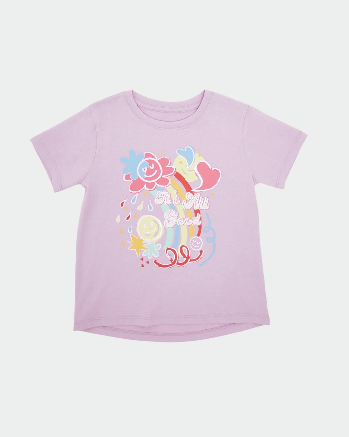 Printed Curved Hem T-Shirt (2-14 years)