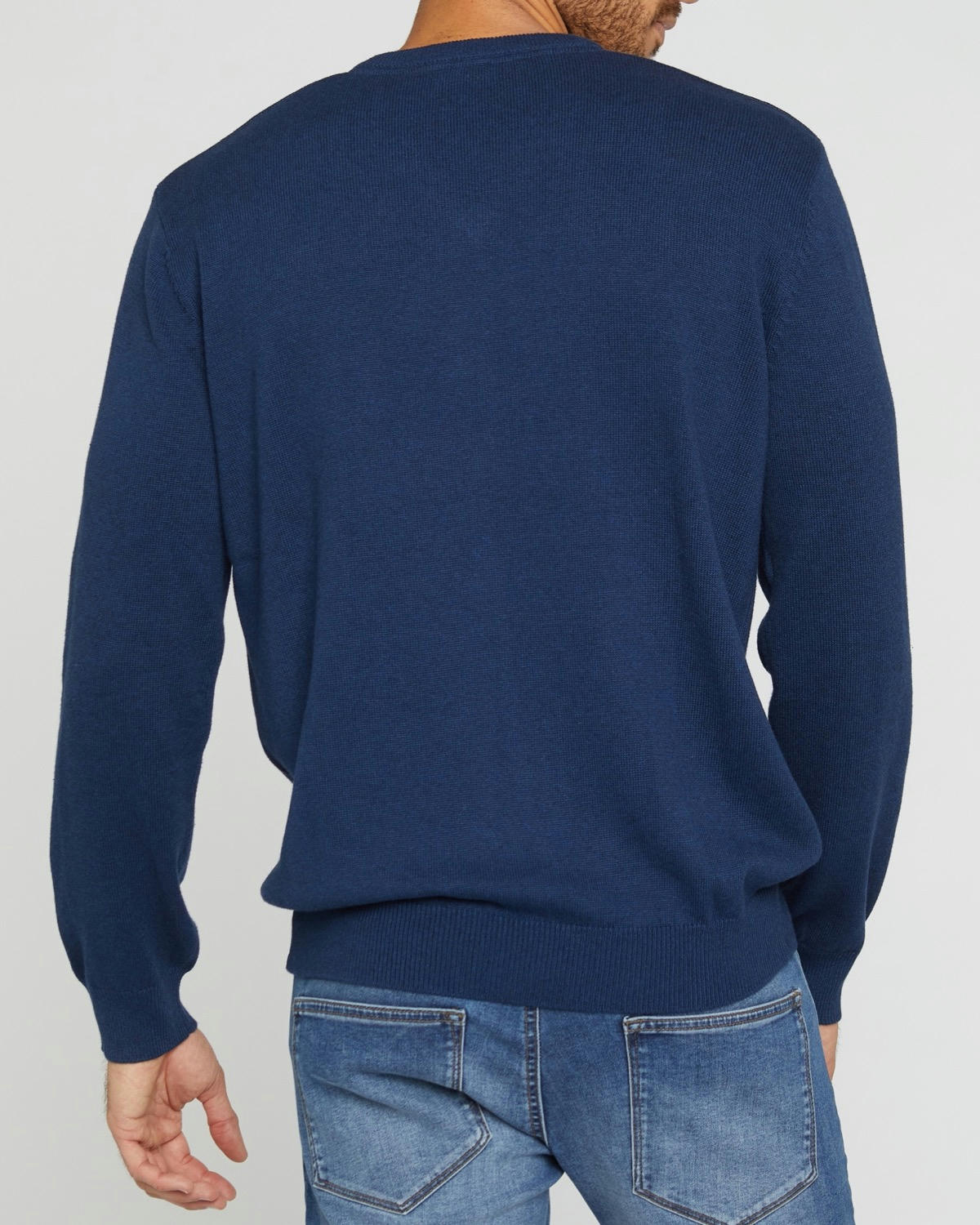 Regular Fit Cotton V-Neck Jumper