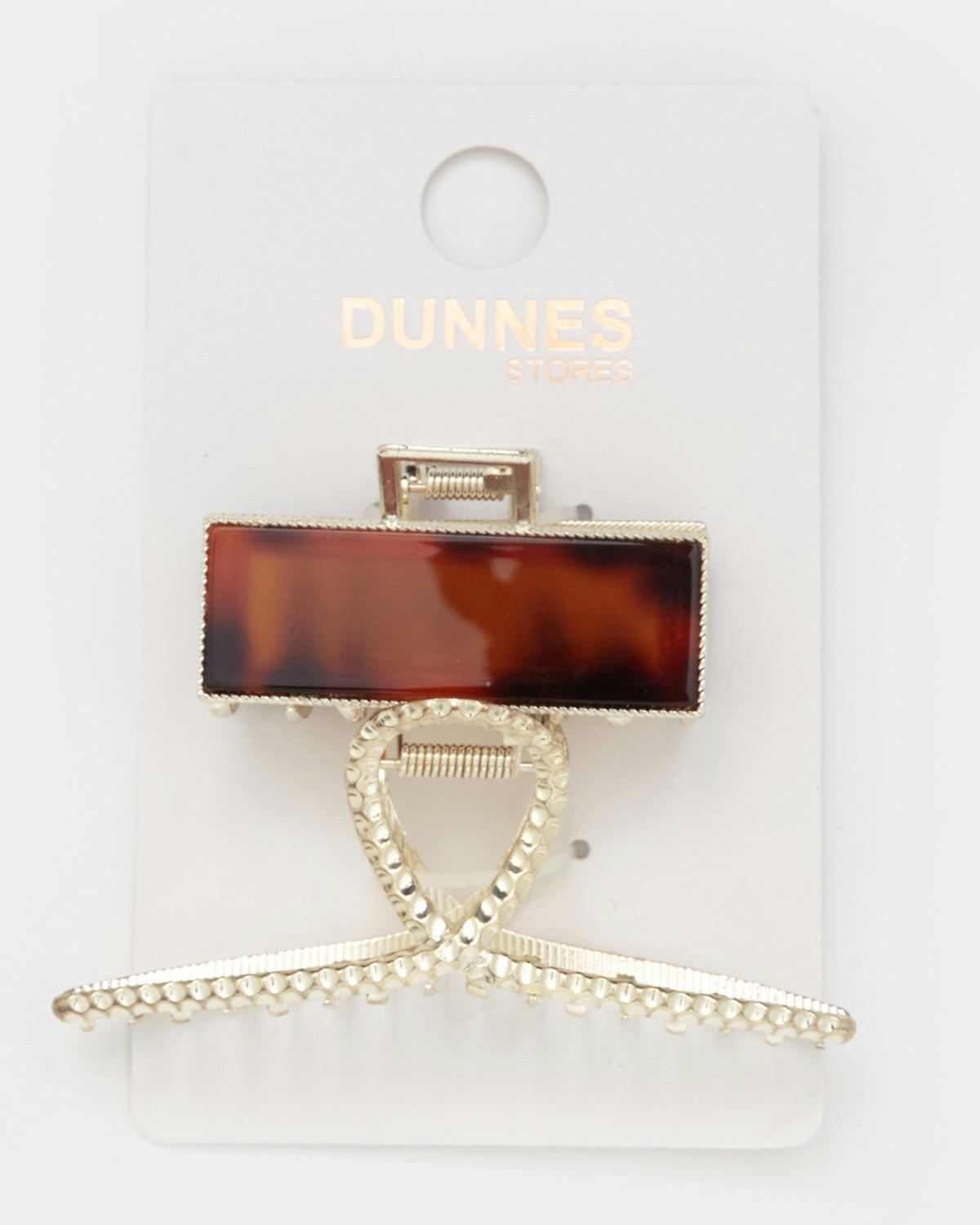 2Pk Gold Tort Claw Clip