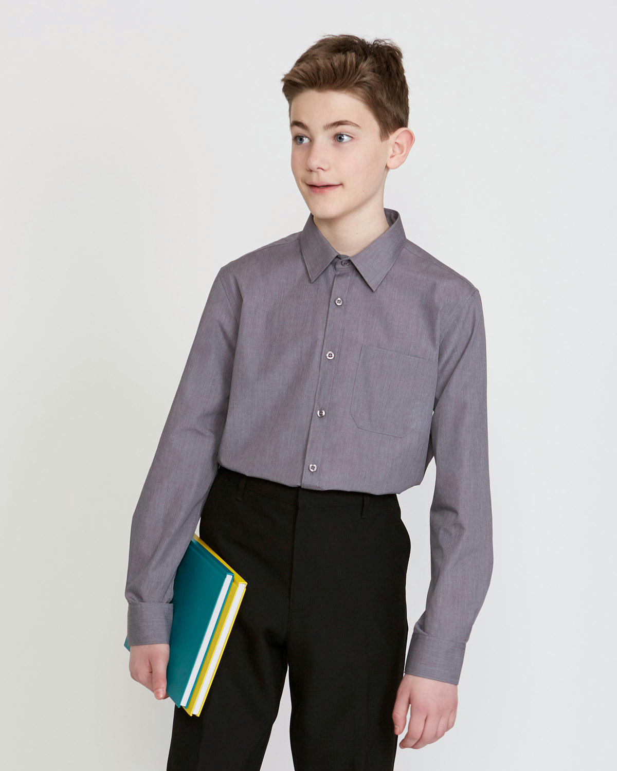 Long-Sleeved Non Iron Shirt - Pack of 3 - (4-16 Years)