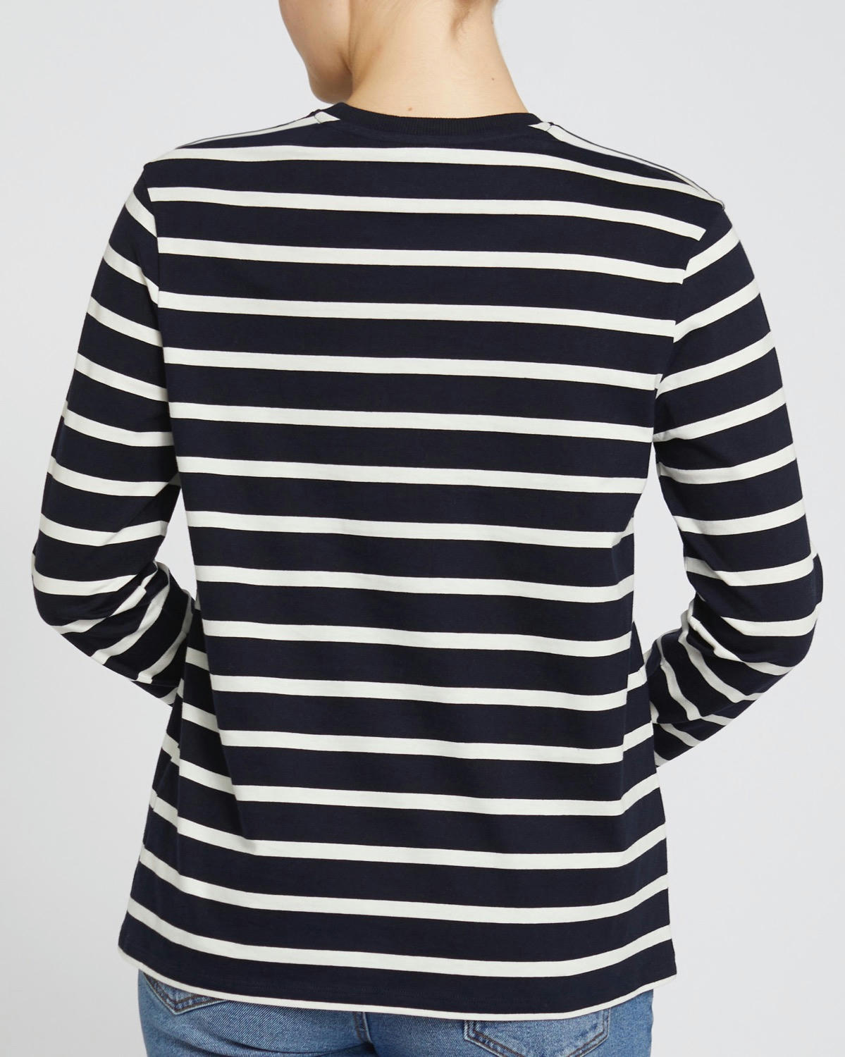 Long-Sleeved Striped Top