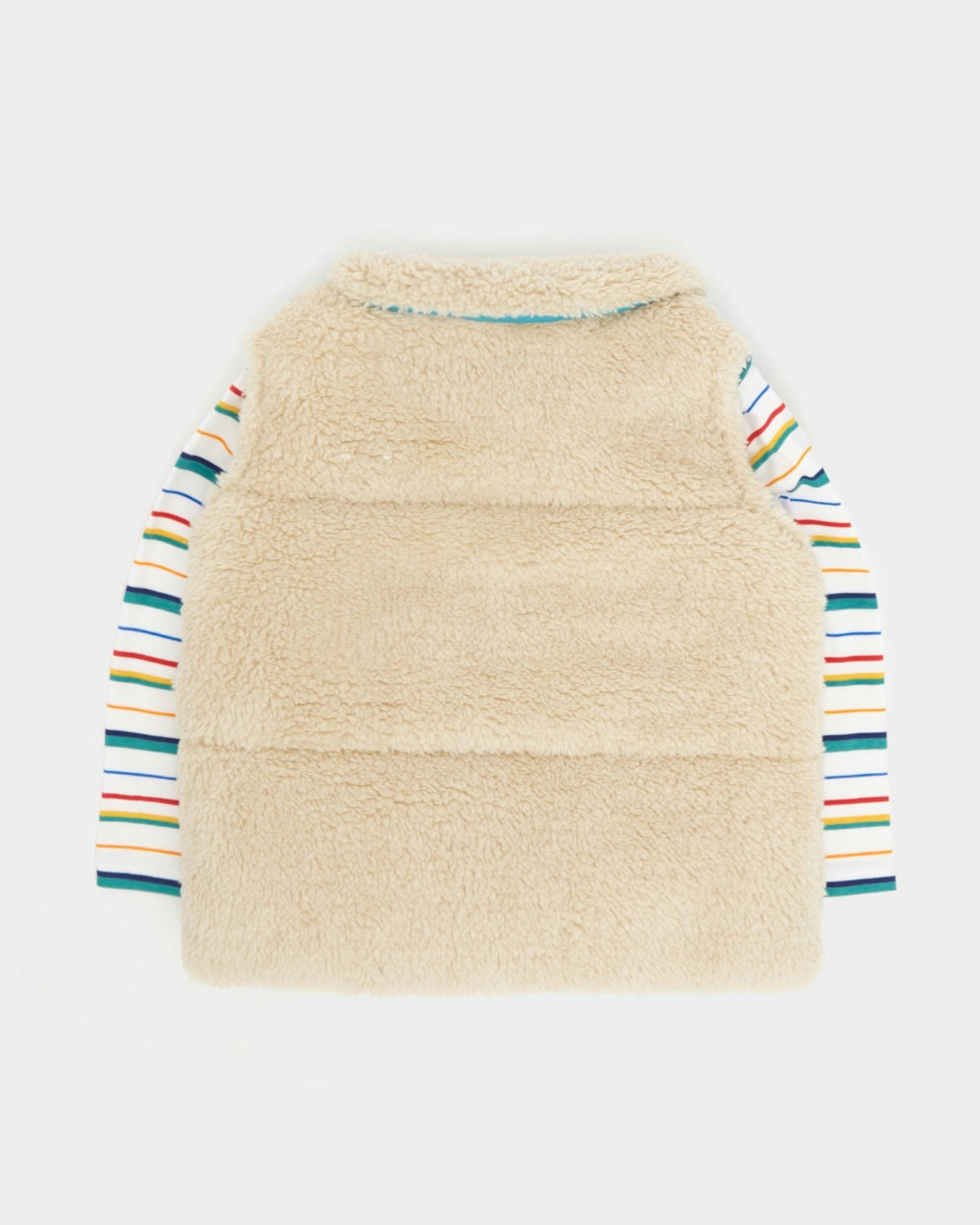 Borg Stripe Gilet Three-Piece Set (6 months-5 years)