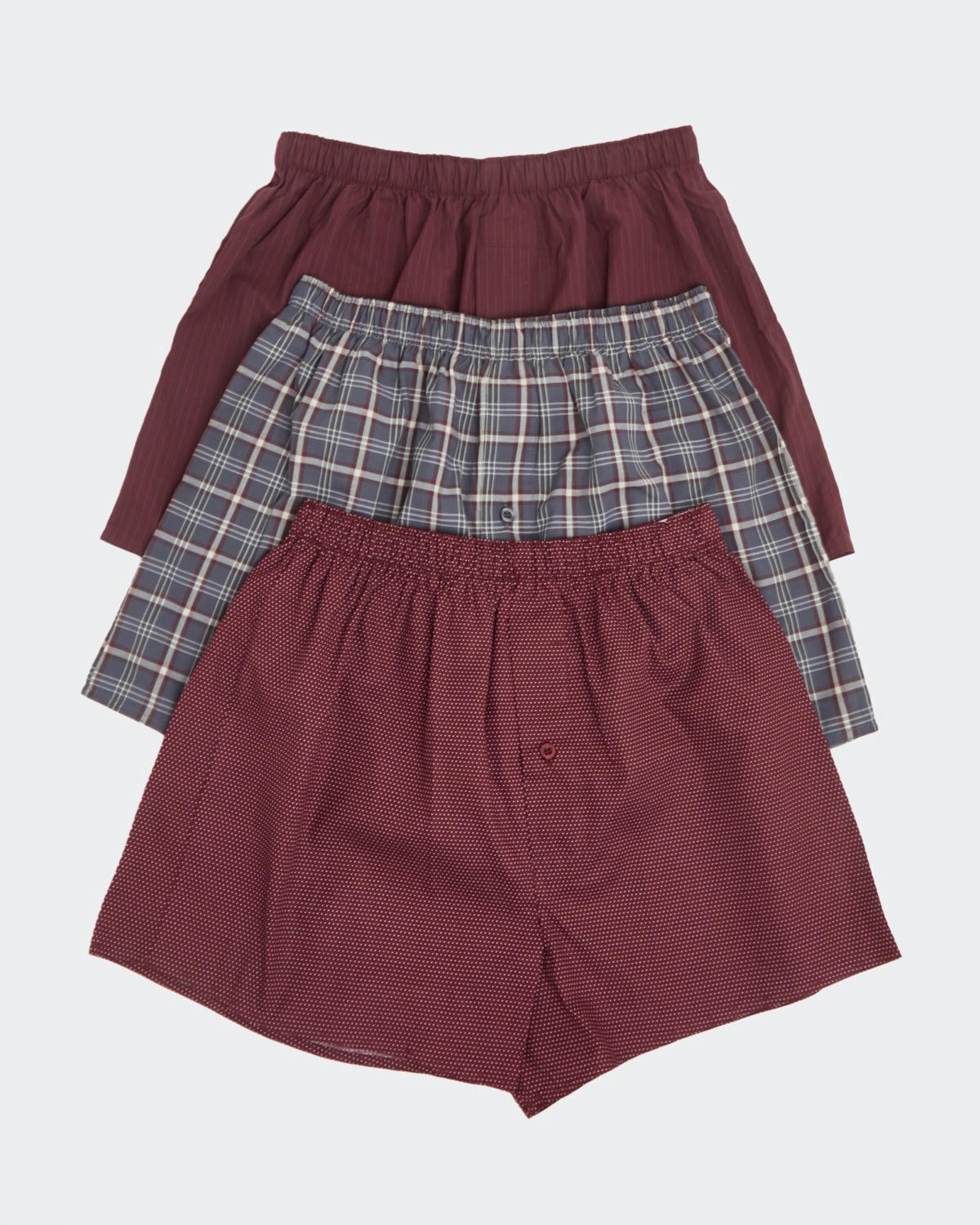 Pure Cotton Woven Boxers - Pack Of 3