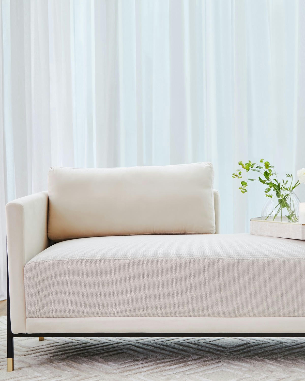 Francis Brennan the Collection Mink Kenmare Chaise Longue