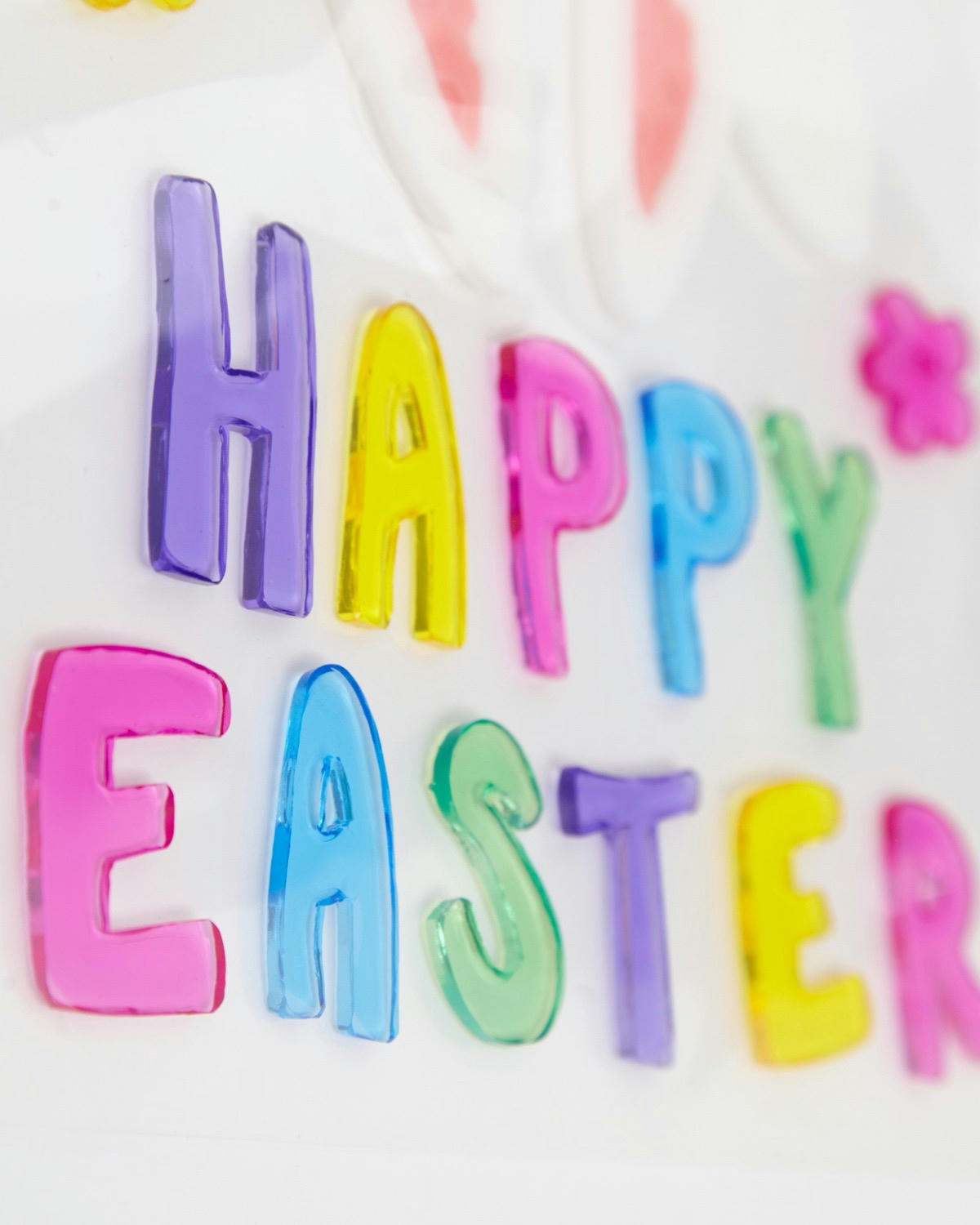 Happy Easter Bunny Ear Gel Stickers