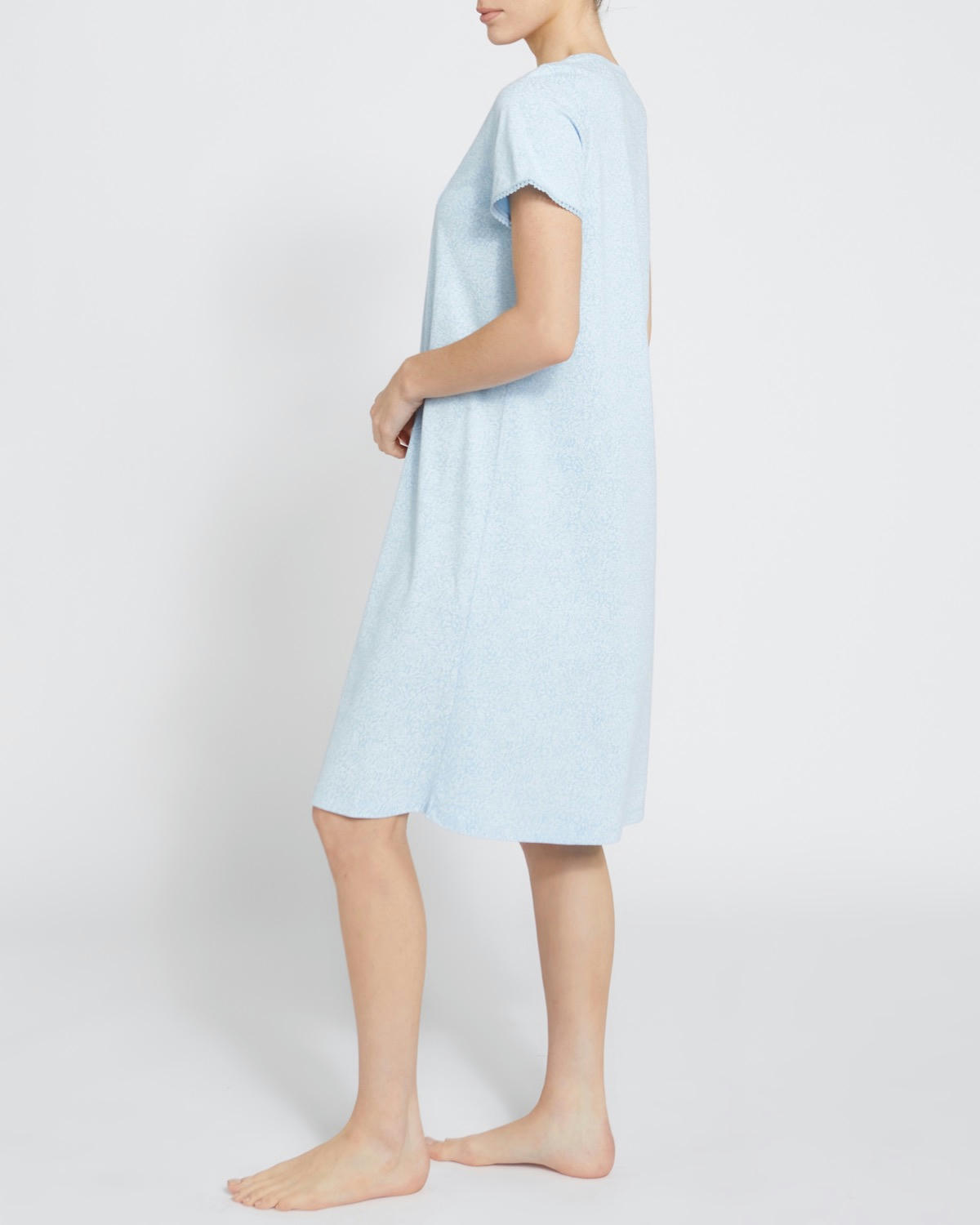 Short-Sleeved Cotton Nightdress