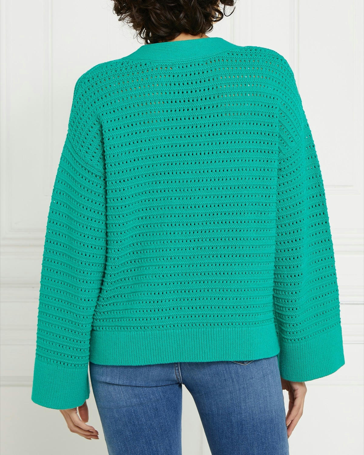 Gallery Eyelet Front Open Stitch Jumper