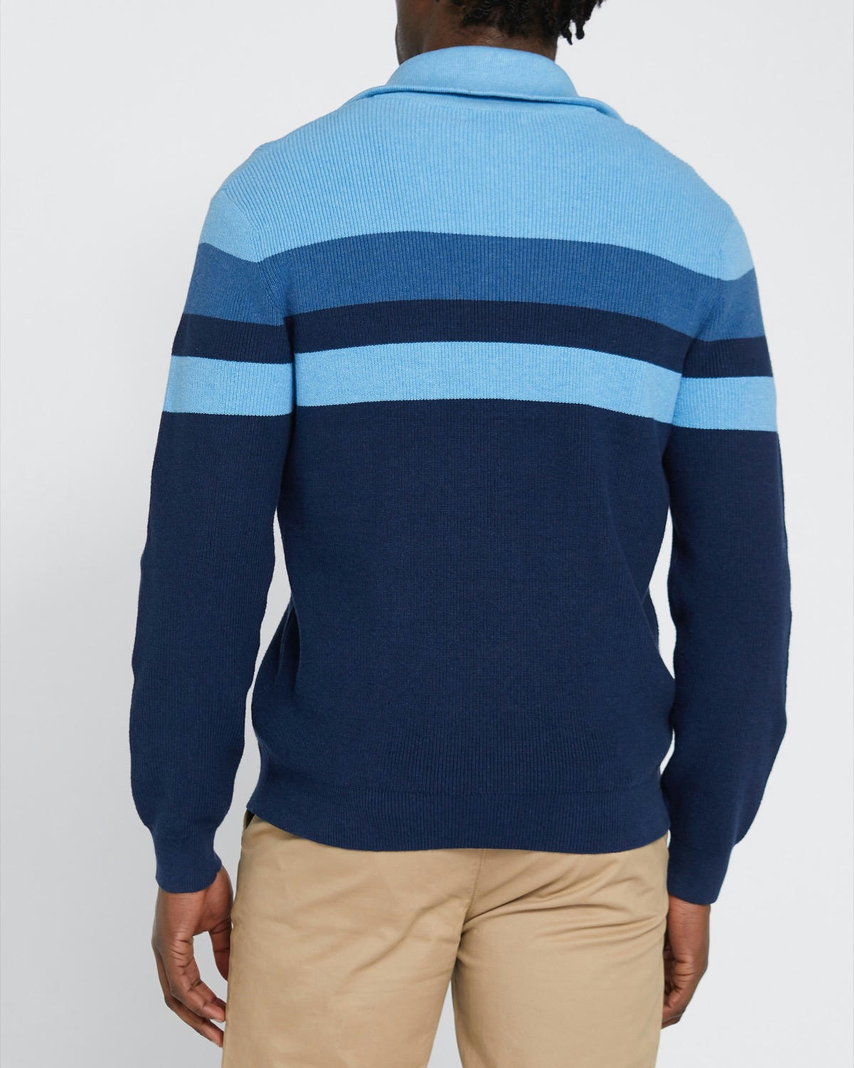 Stripe Quarter Zip Jumper