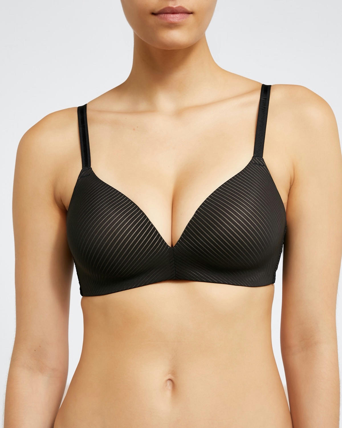 Stripe Non-Wired Soft Padded T-Shirt Bra