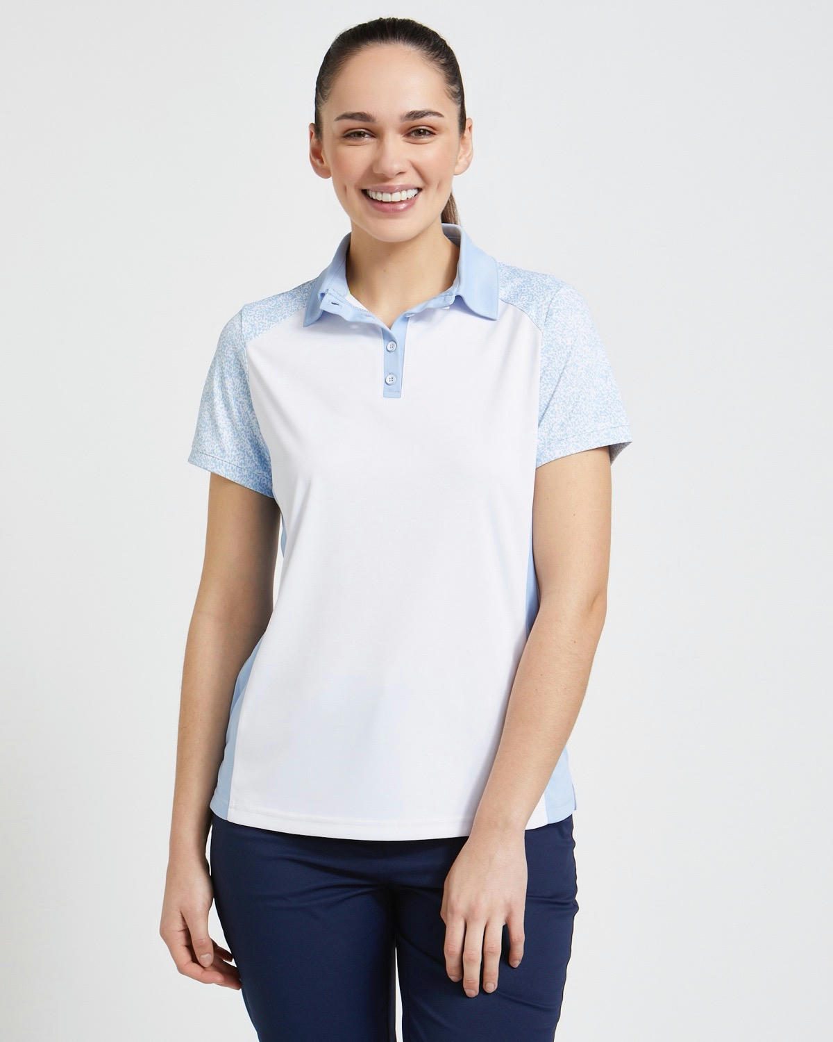 Pádraig Harrington Golf Polo Shirt With Animal Print Sleeves