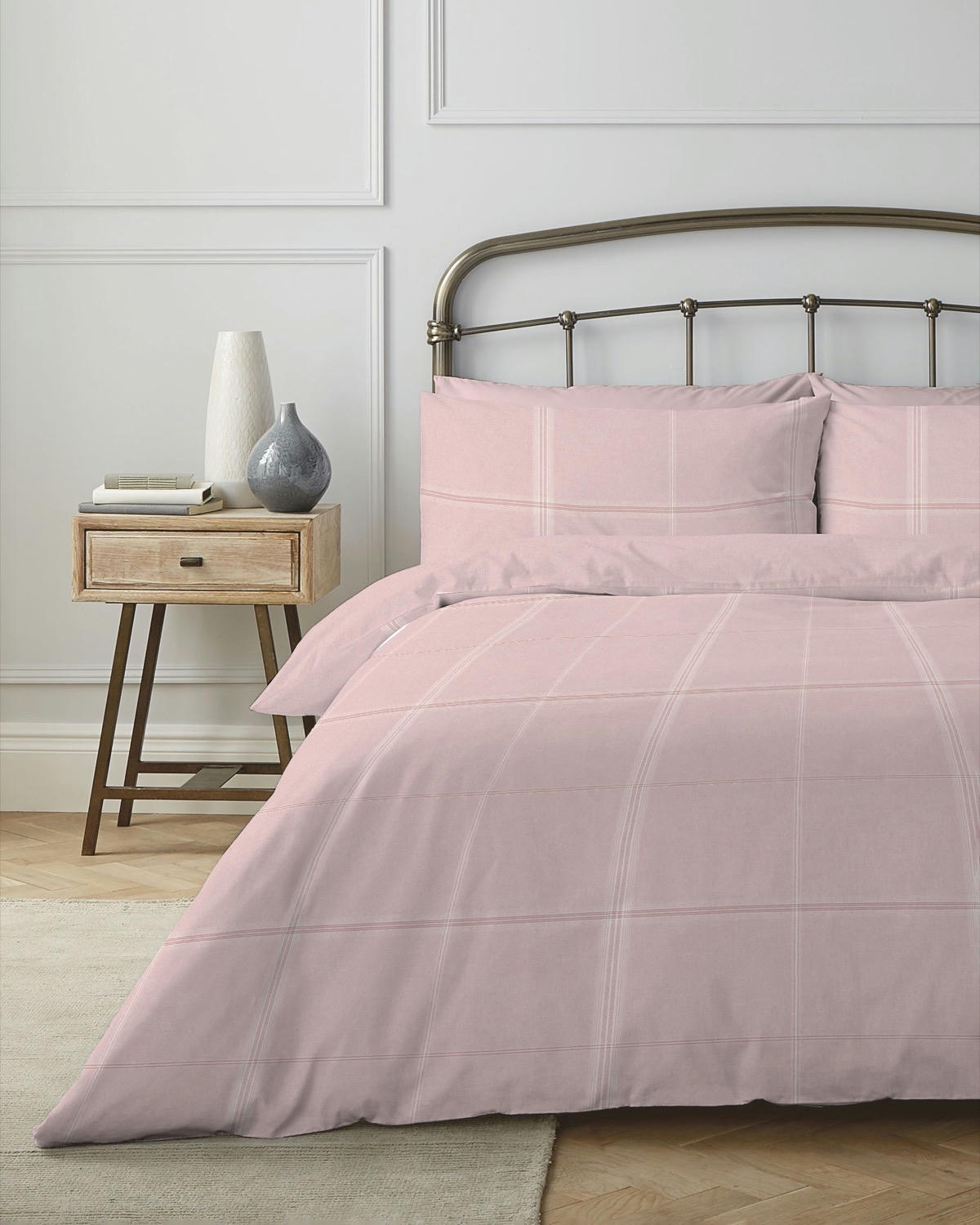 Brushed Cotton Check Duvet Set