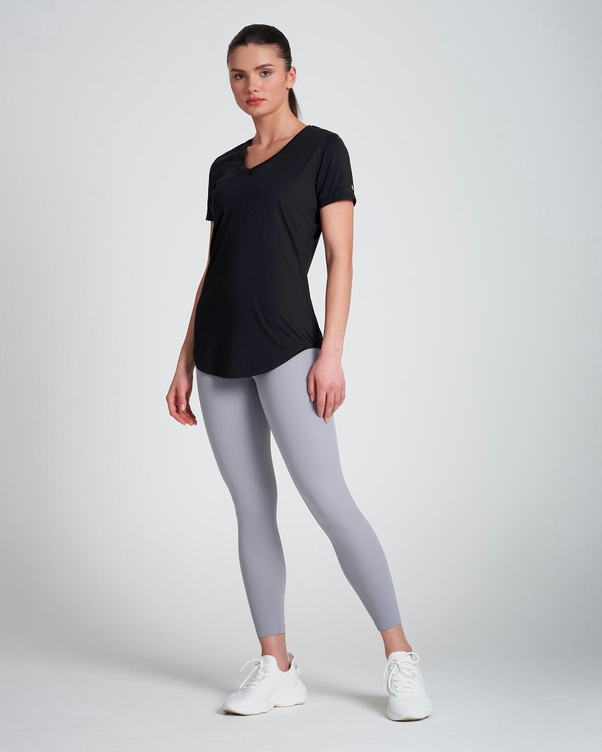 Powercut Soft Feel Longline V-Neck T-Shirt