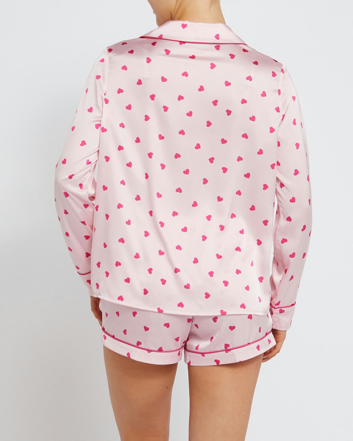 Heart Satin Short Pyjama Set