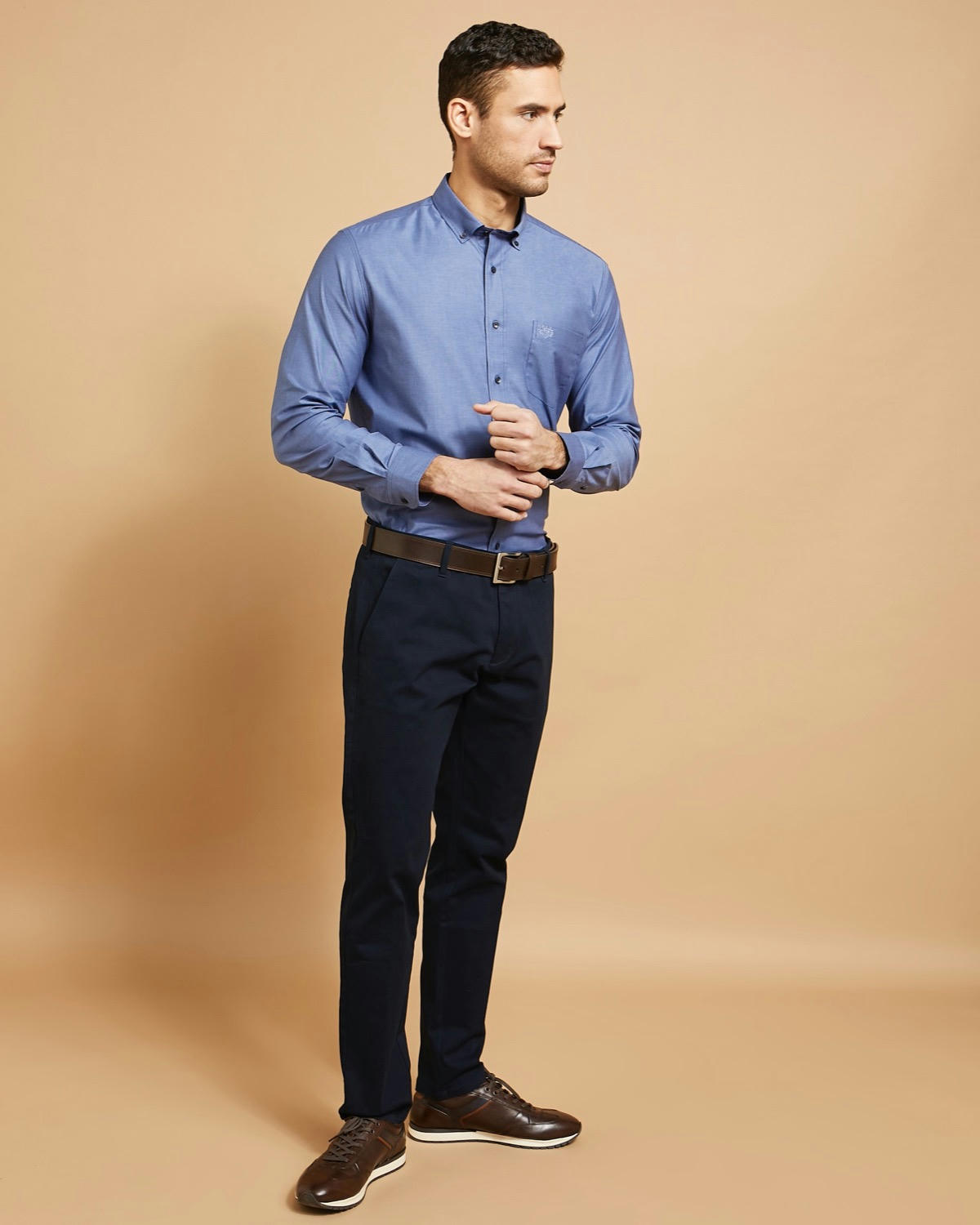 Paul Costelloe Living Regular Fit Stretch Oxford