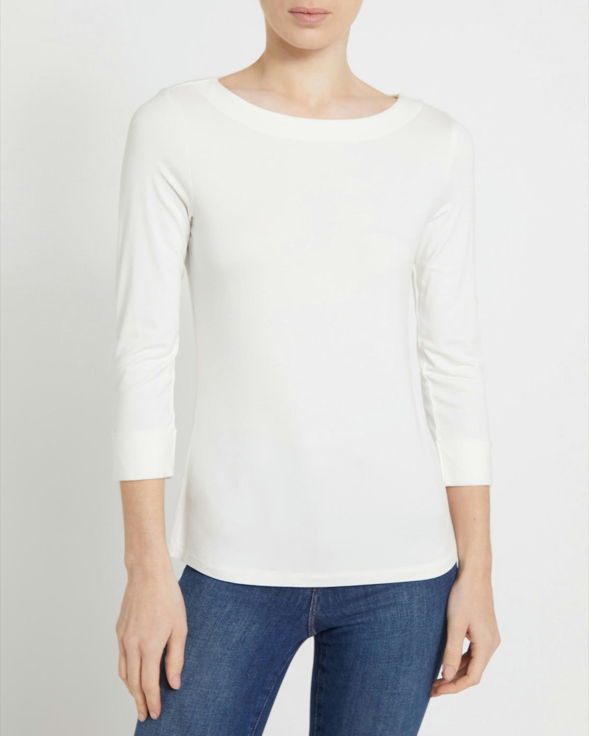 Solid Boatneck Top