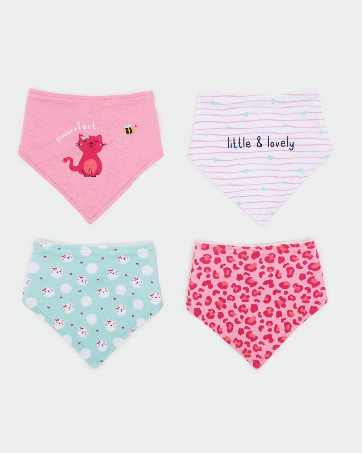 Cotton Bandana Bib (4 Pack)
