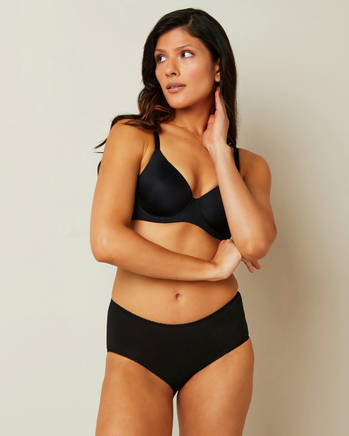 Plain Cotton Rich Midi Briefs - Pack of 5