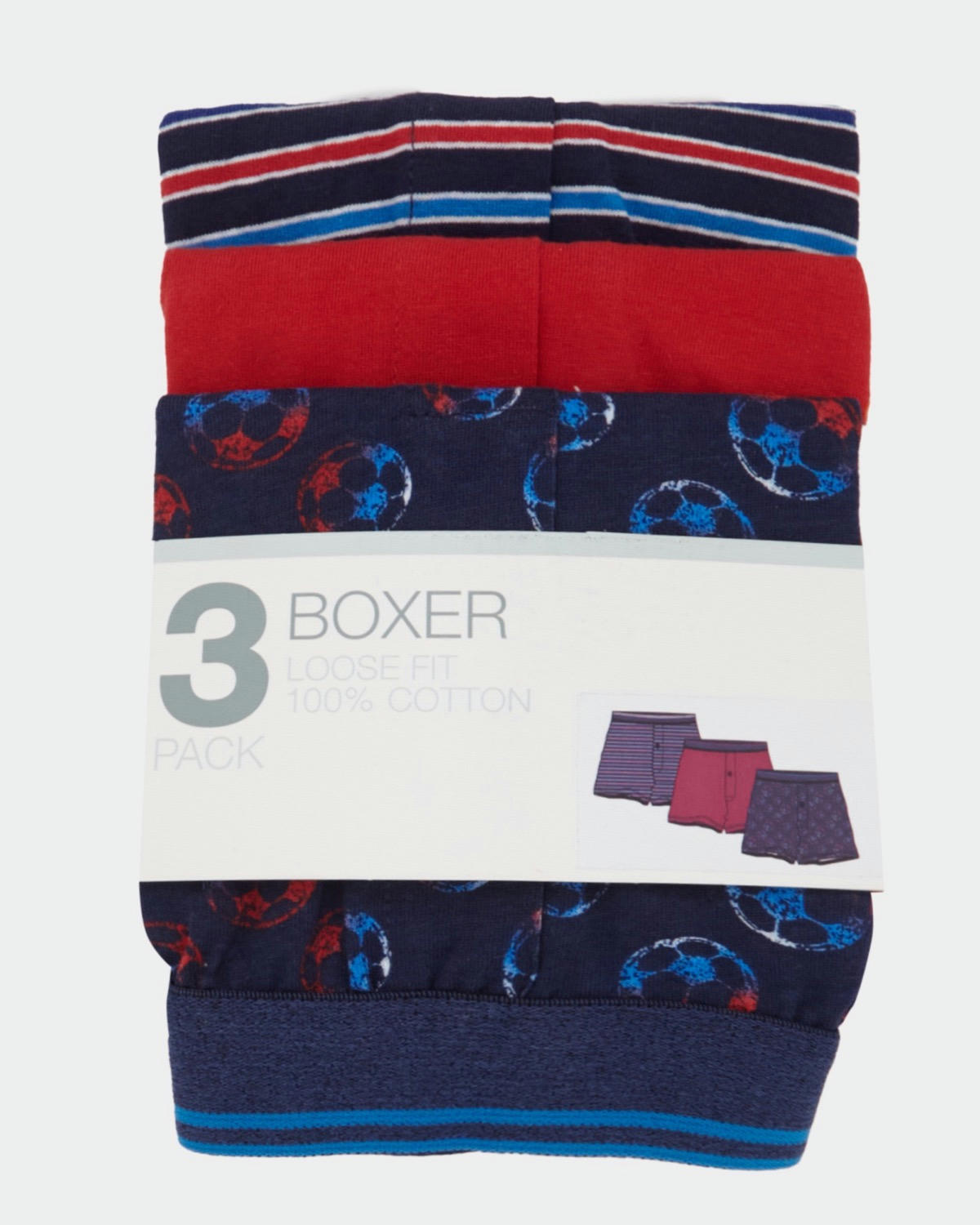 Loose Fit Cotton Jersey Boxers - Pack Of 3