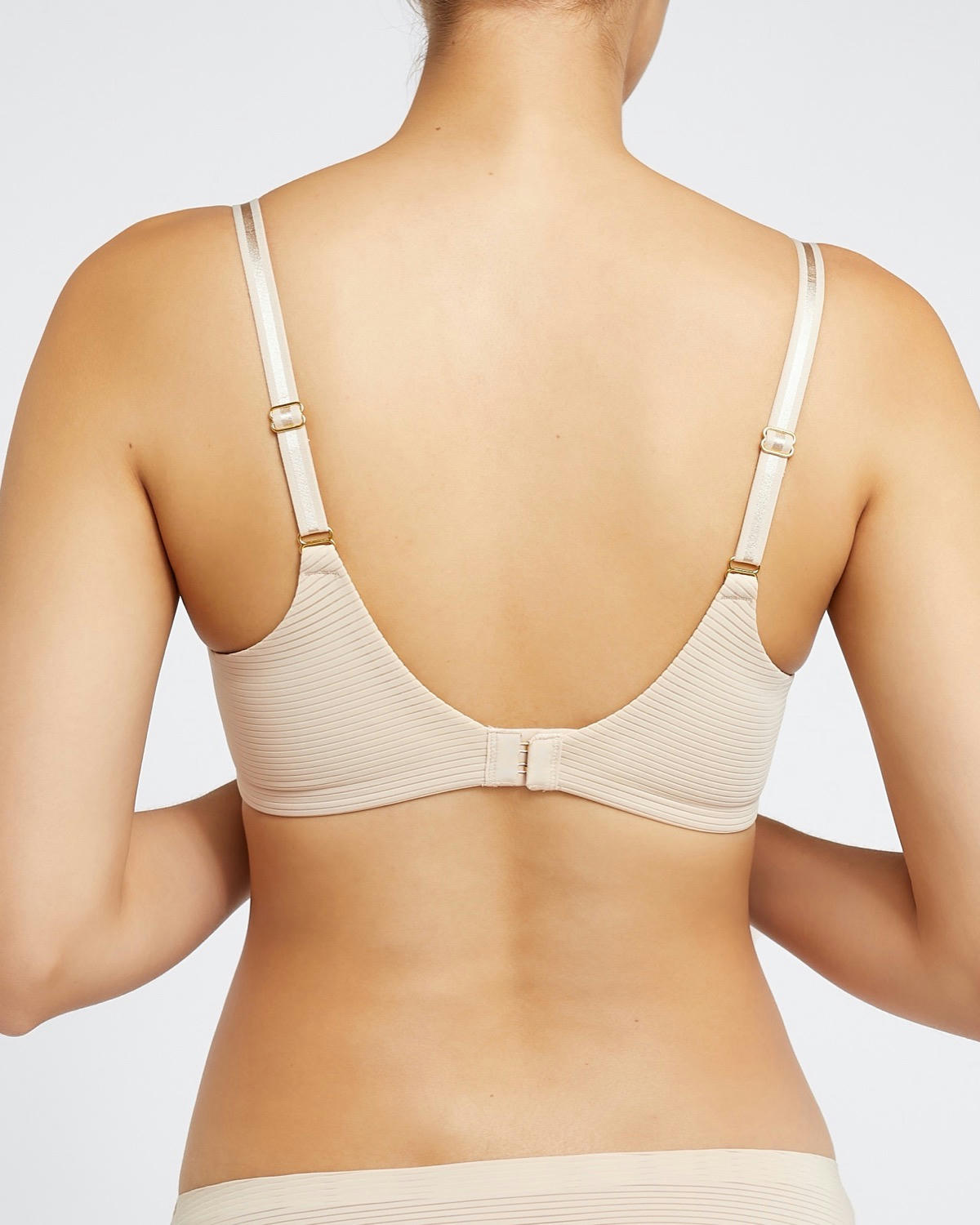 Stripe Non-Wired Soft Padded T-Shirt Bra