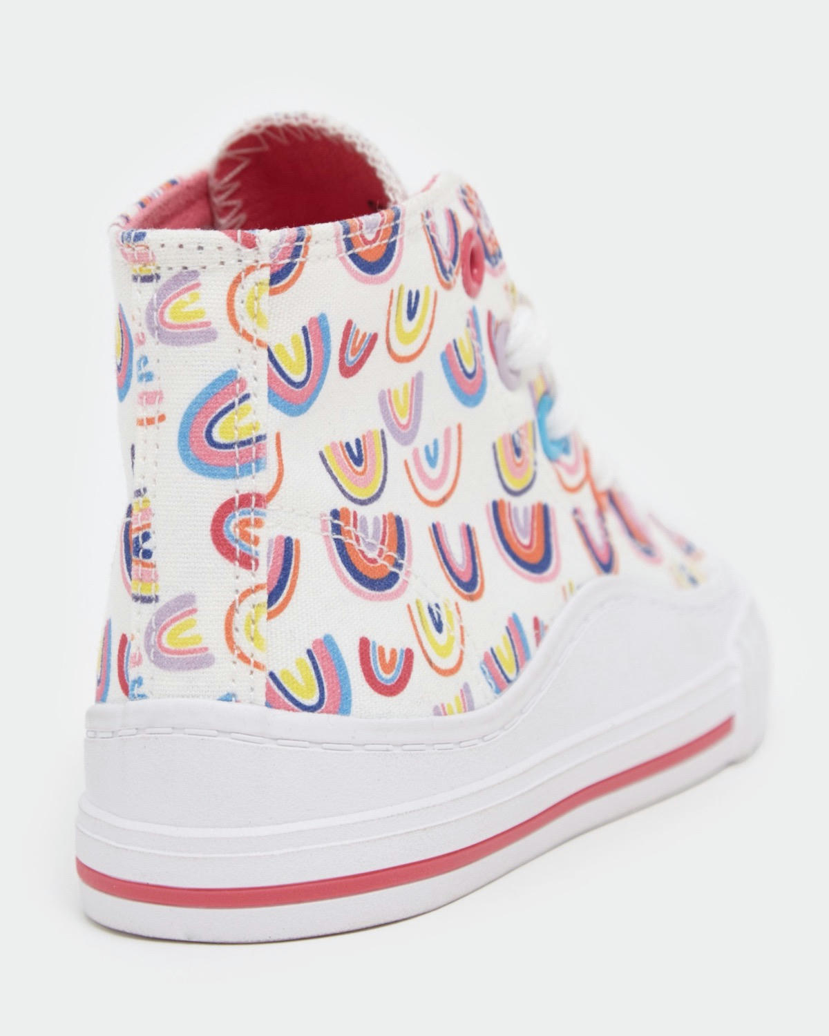 Rainbow High Top Canvas Trainers