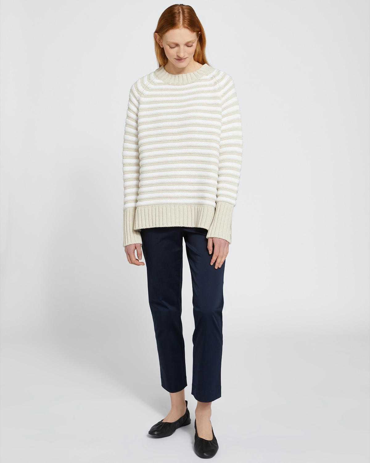 Carolyn Donnelly The Edit Stripe Crew Neck Sweater