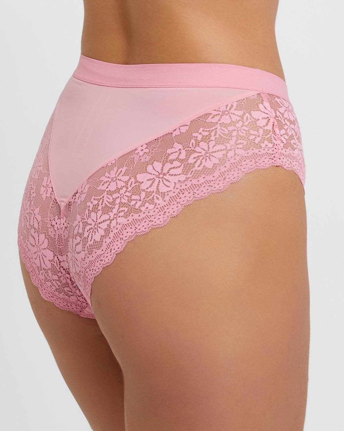 Lace Trim Midi Brief