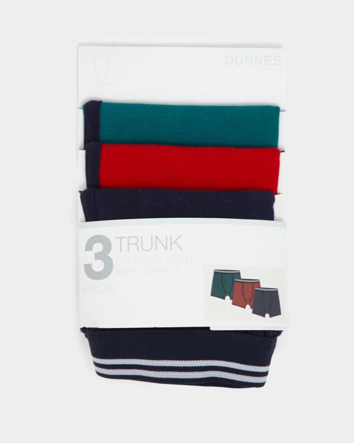 Boys Jersey Trunks - Pack Of 3 - (2-14 Years)