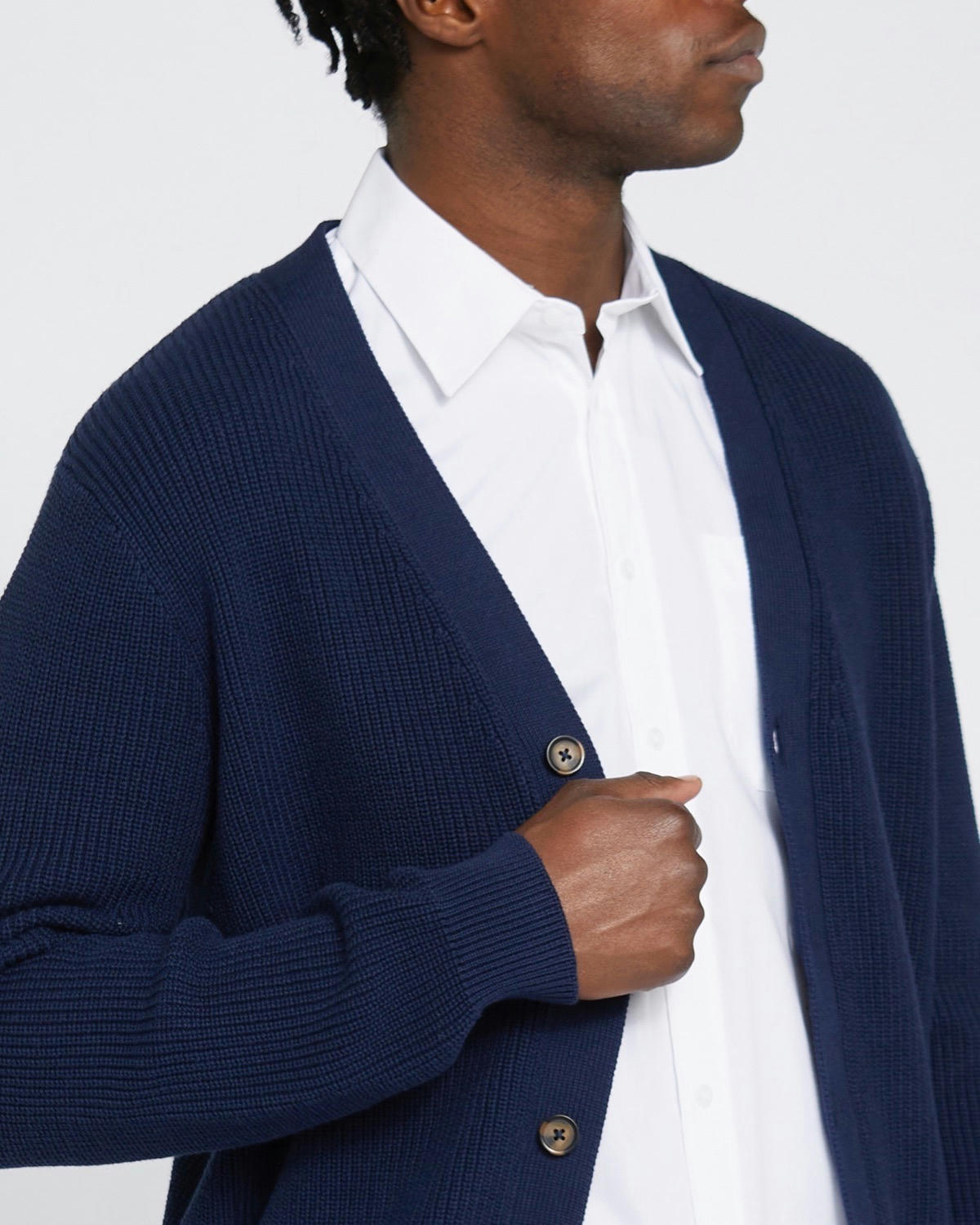 Cotton Ribbed Cardigan