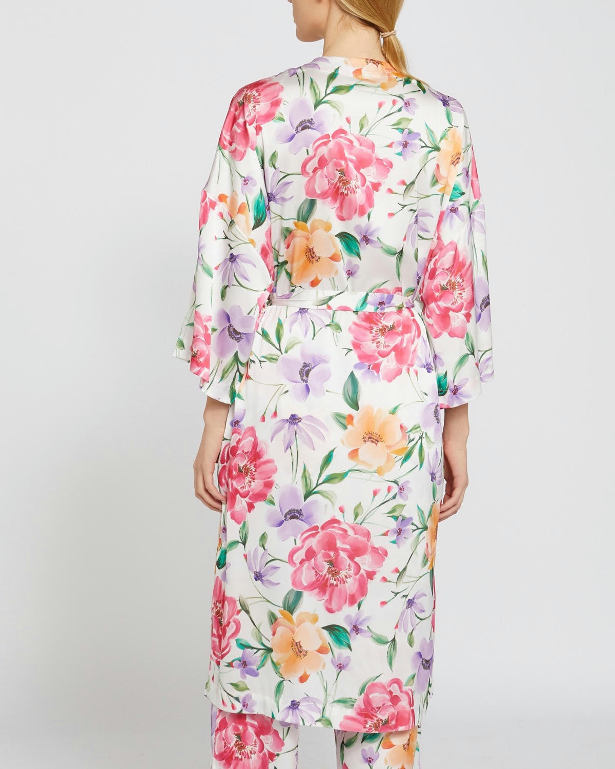 Satin Printed Floral Wrap