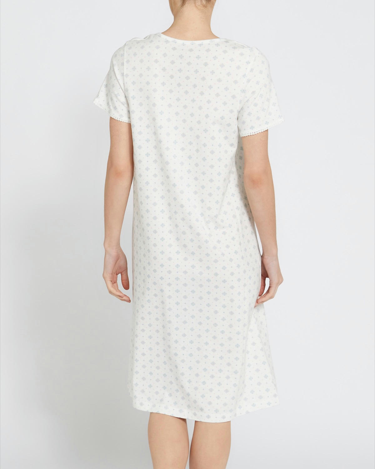Short-Sleeved Cotton Nightdress