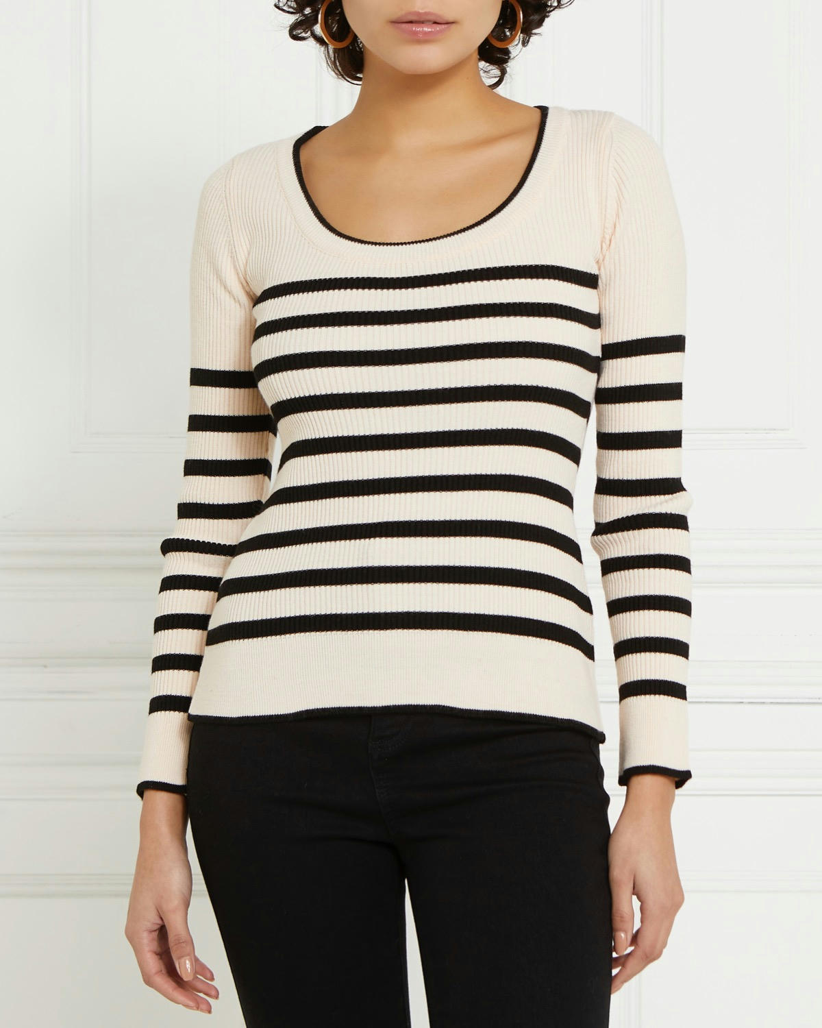 Gallery Long-Sleeved Ribbed Top