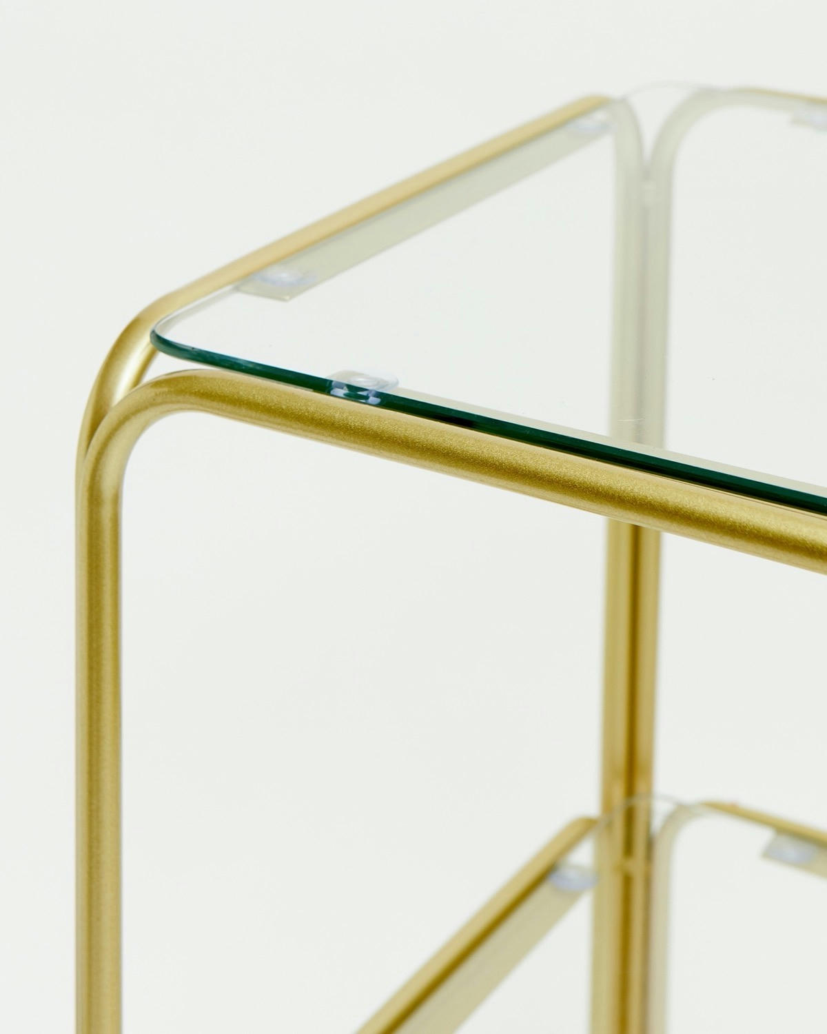 Carolyn Donnelly Eclectic Two Tier Glass Side Table