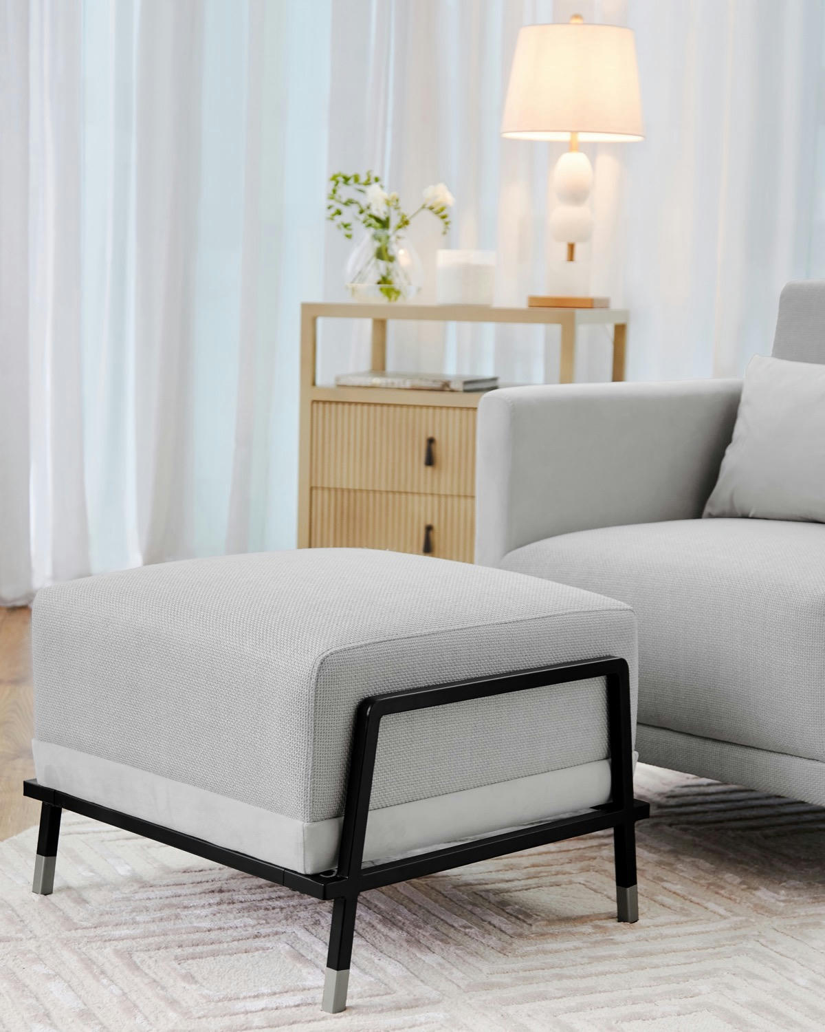 Francis Brennan the Collection Grey Kenmare Footstool