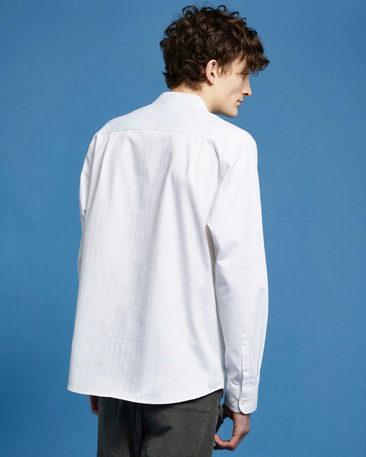 Paul Galvin Oxford Herringbone Grandad Shirt