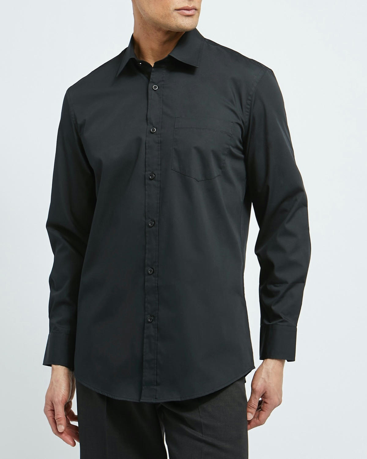 Regular Fit Long-Sleeved Cotton Rich Shirt
