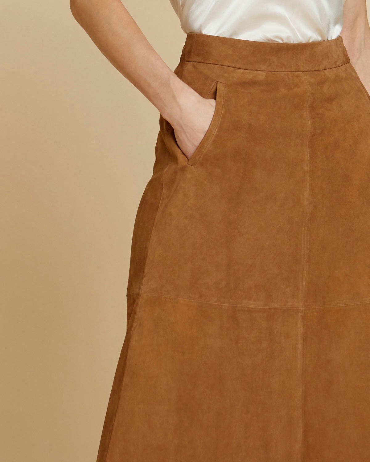 Paul Costelloe Living Studio Suede Skirt