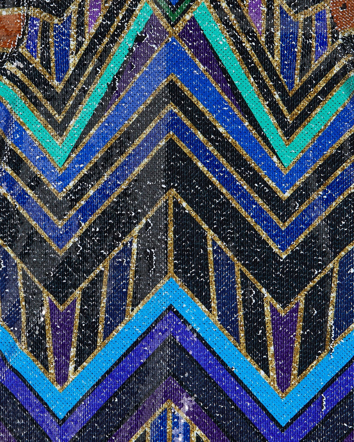 Joanne Hynes Mini Sequin Dress In Art Deco Print