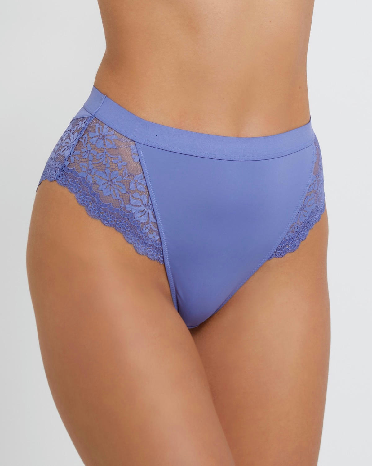 Lace Trim Midi Brief