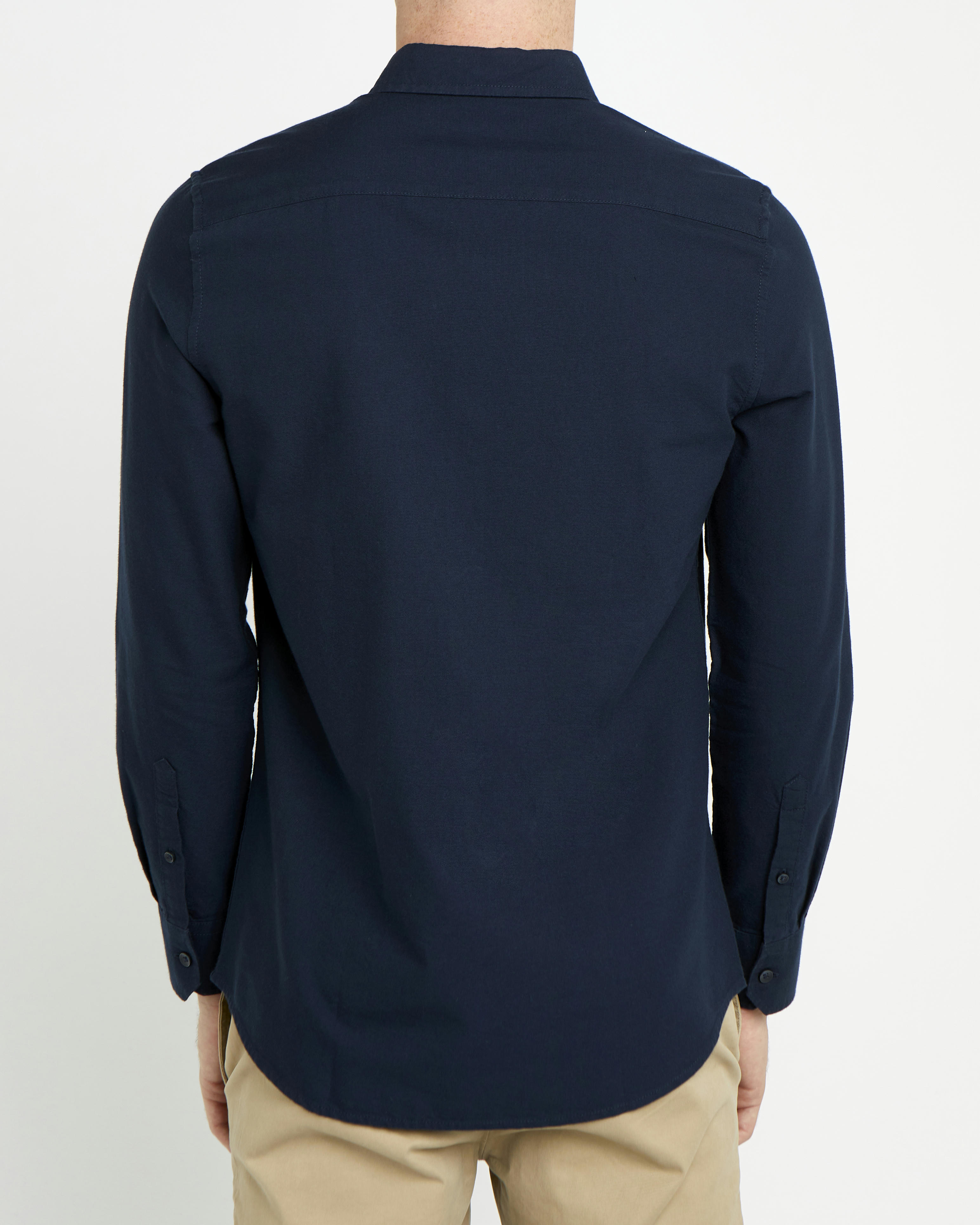 Slim Fit Long-Sleeved Cotton Oxford Shirt