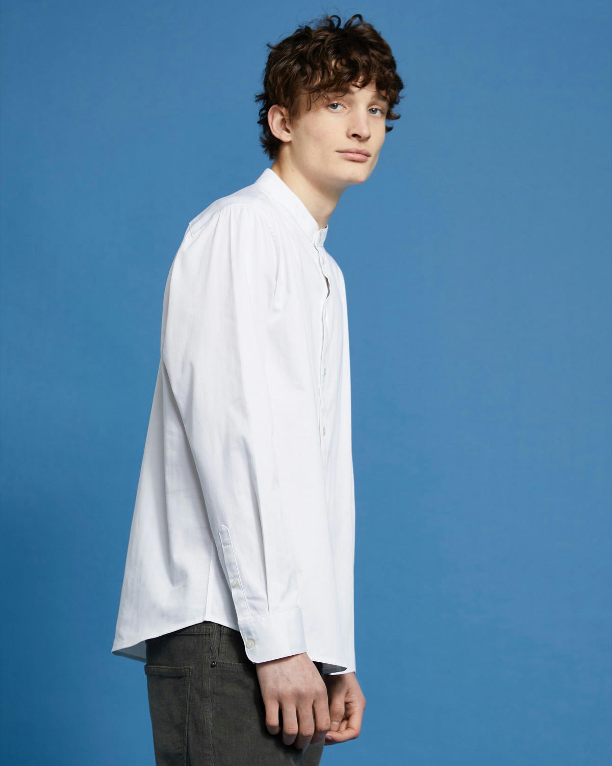 Paul Galvin Oxford Herringbone Grandad Shirt