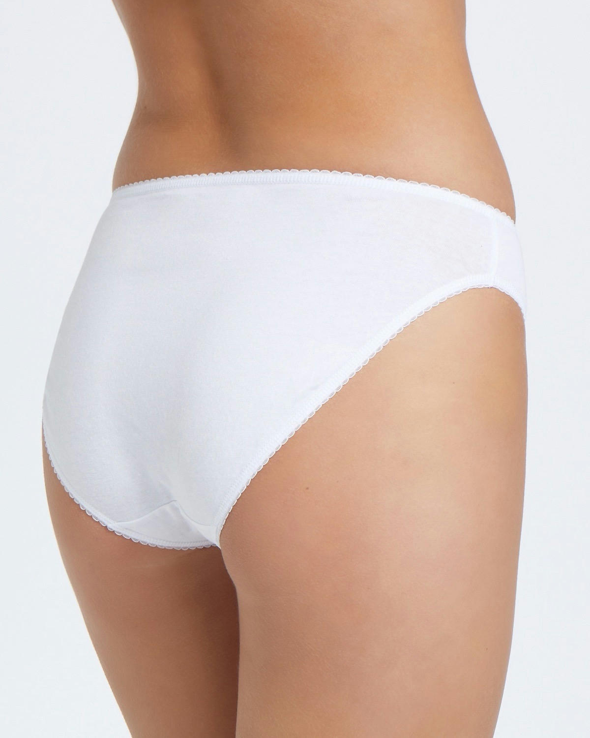 Plain Cotton Rich High Leg Briefs - Pack of 5