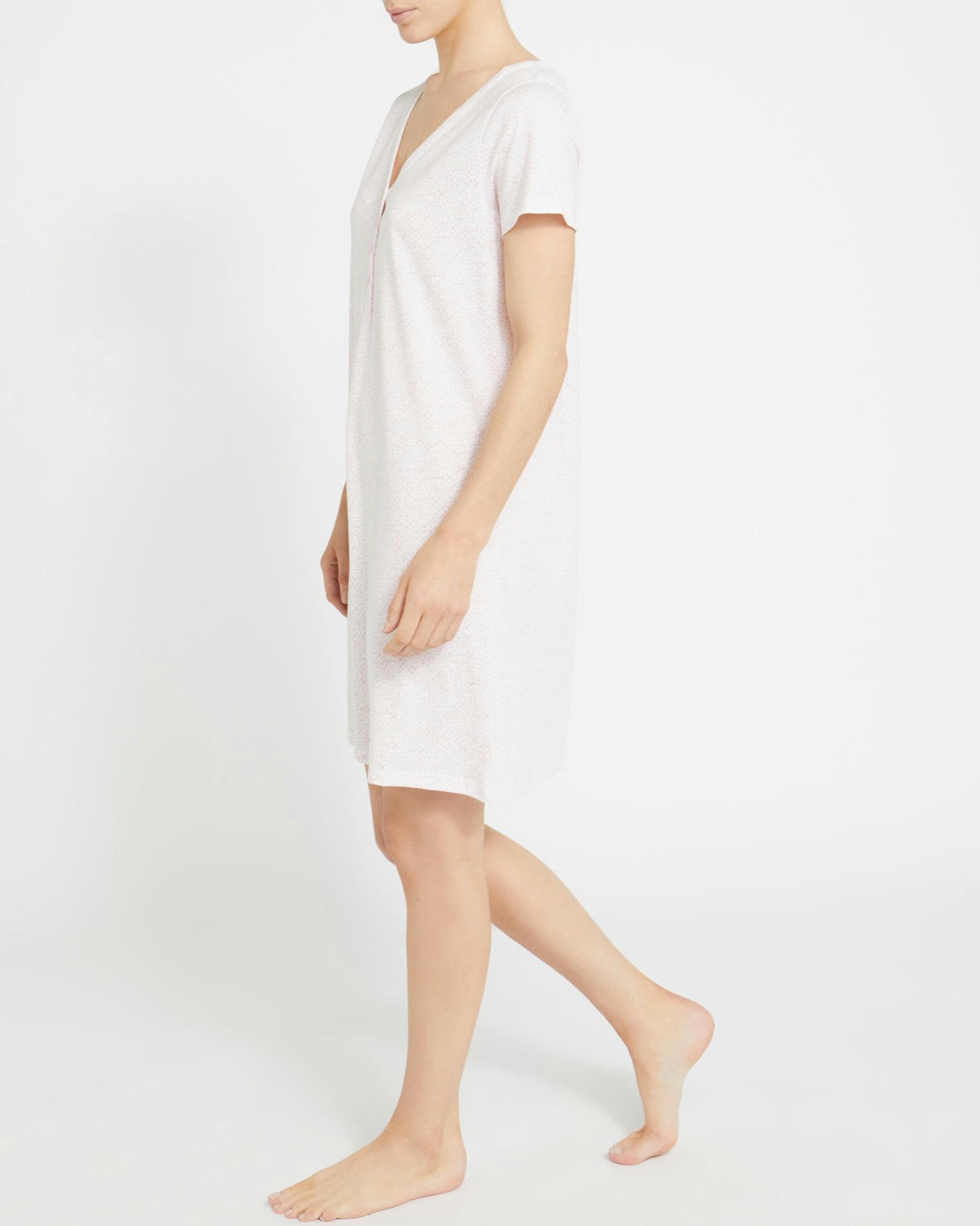 V-Neck Button Nightdress