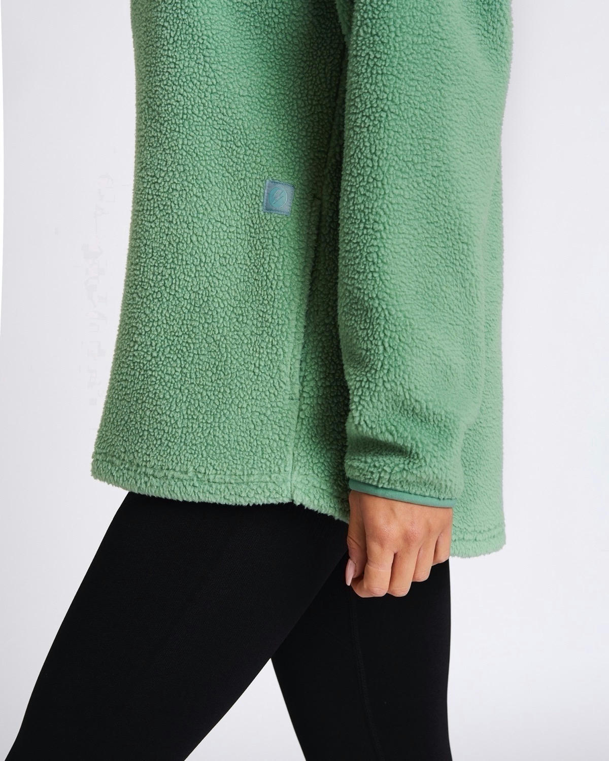 Powercut Ascend Quarter Zip Fleece In Mineral Green