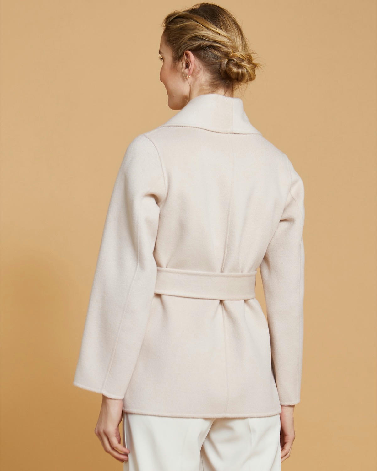 Paul Costelloe Living Studio Stone Short Shawl Collar Coat