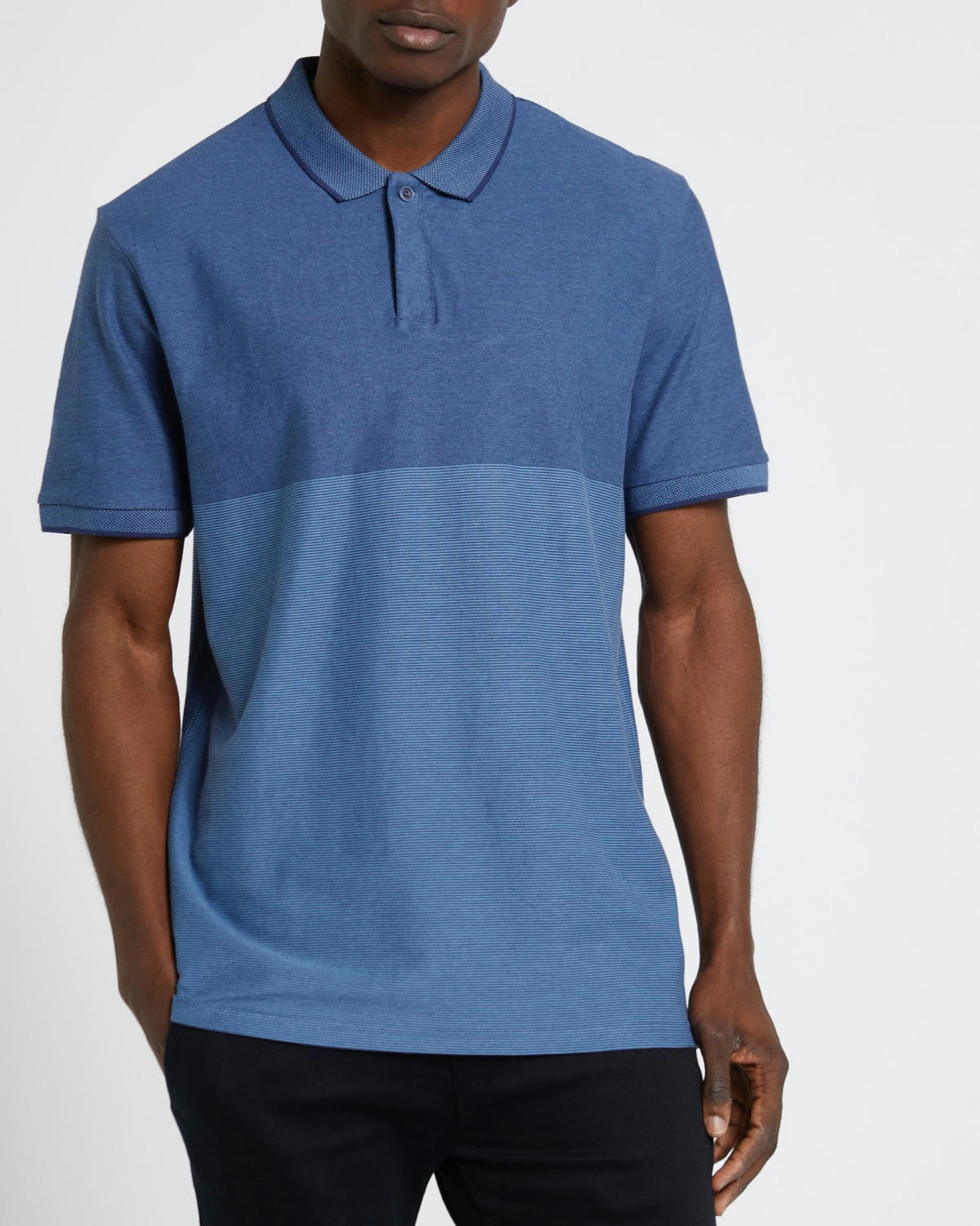 Regular Fit Birdseye Stripe Polo Shirt