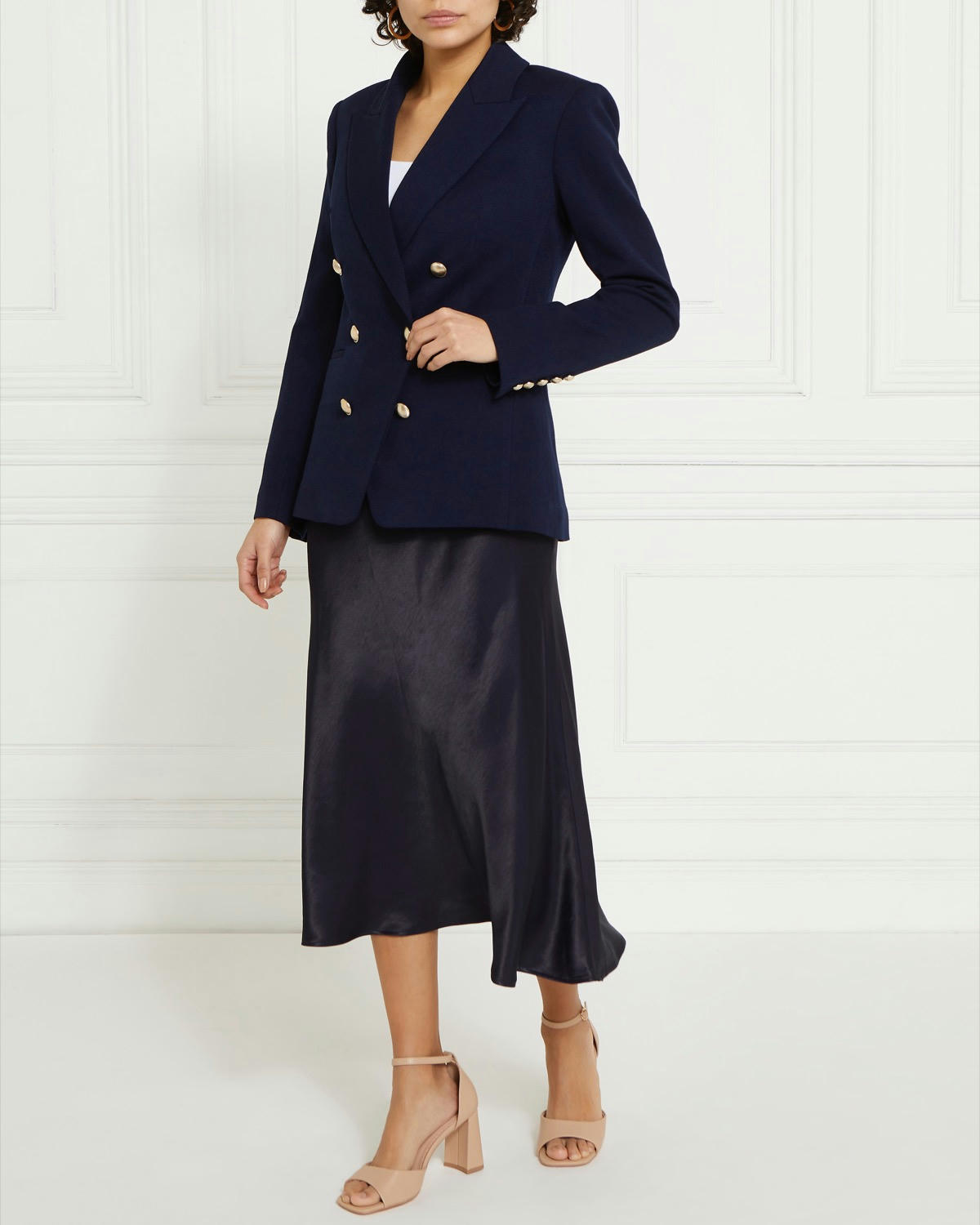 Gallery Satin Slip Skirt