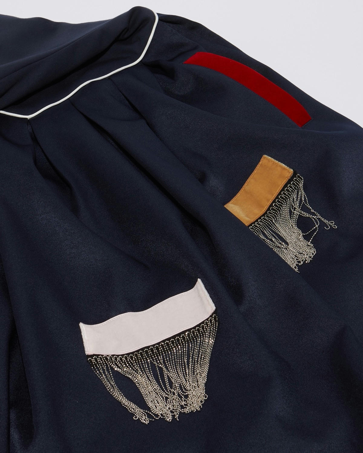 Joanne Hynes Two Piece Dress With Dropped Waist and Metal Fringing